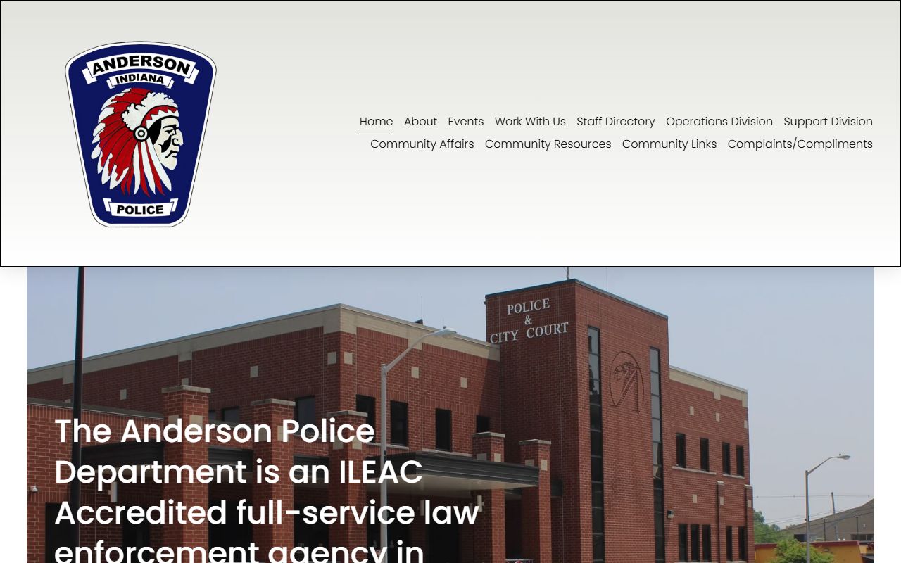 Anderson Police Department arrest and booking records