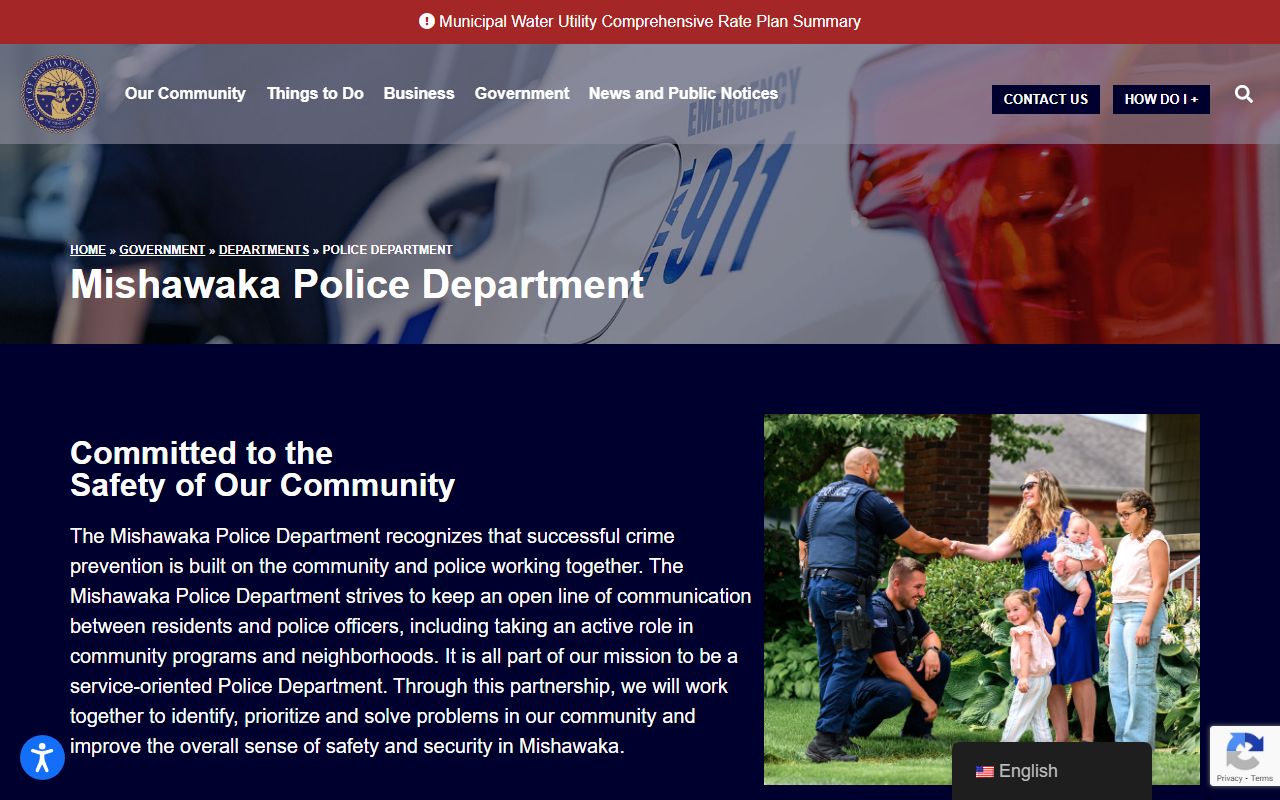 Mishawaka Police Department records and booking information