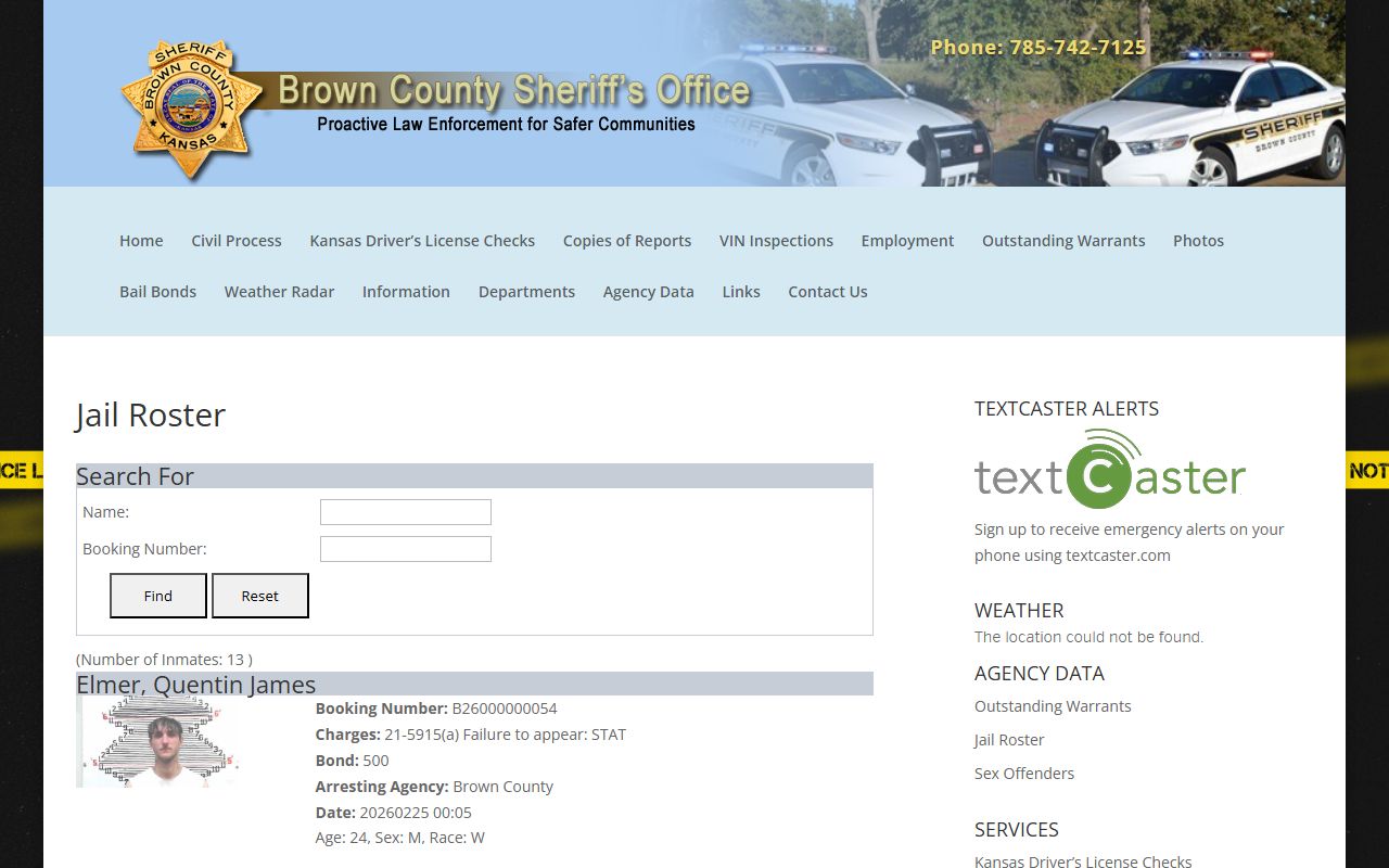 brown county sheriff jail roster database brown county recent bookings