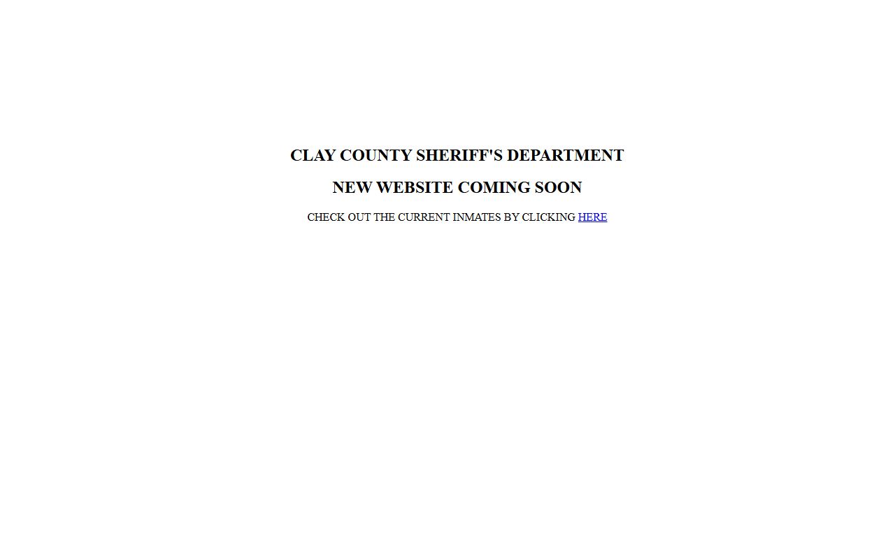 Clay County Sheriff website homepage