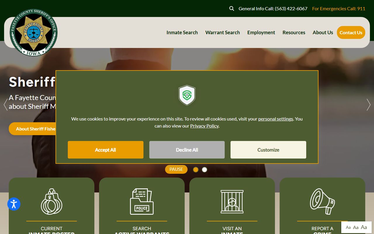 fayette county sheriff department website fayette county recent bookings