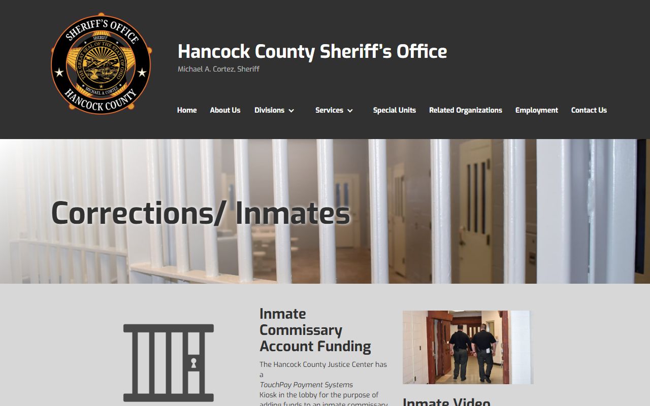 hancock county inmate inquiry database hancock county recent bookings