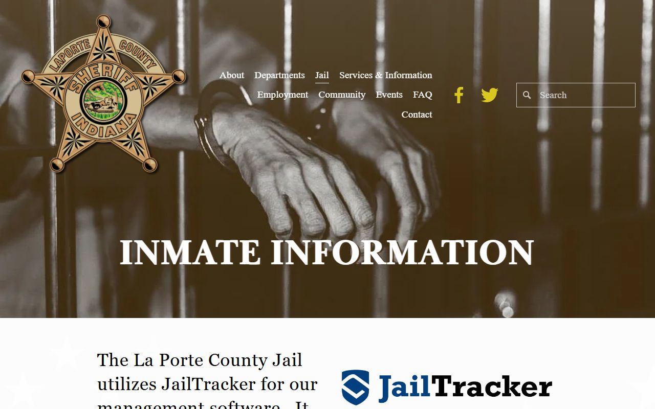 LaPorte County Sheriff inmate database JailTracker laporte county recent bookings
