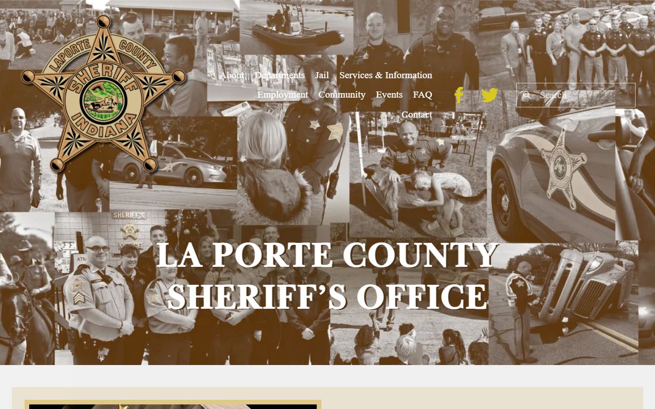 LaPorte County Sheriff Department website laporte county recent bookings