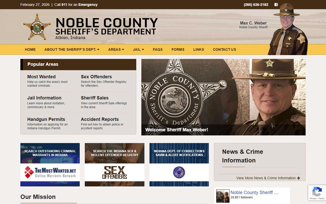 noble county sheriff office website noble county recent bookings albion indiana