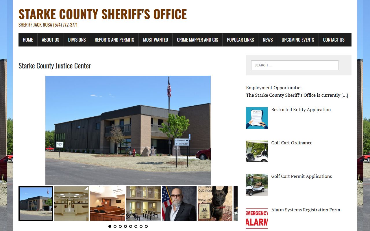 starke county sheriff office website recent bookings information