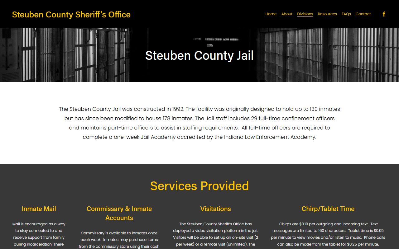 steuben county jail inmate database recent bookings roster