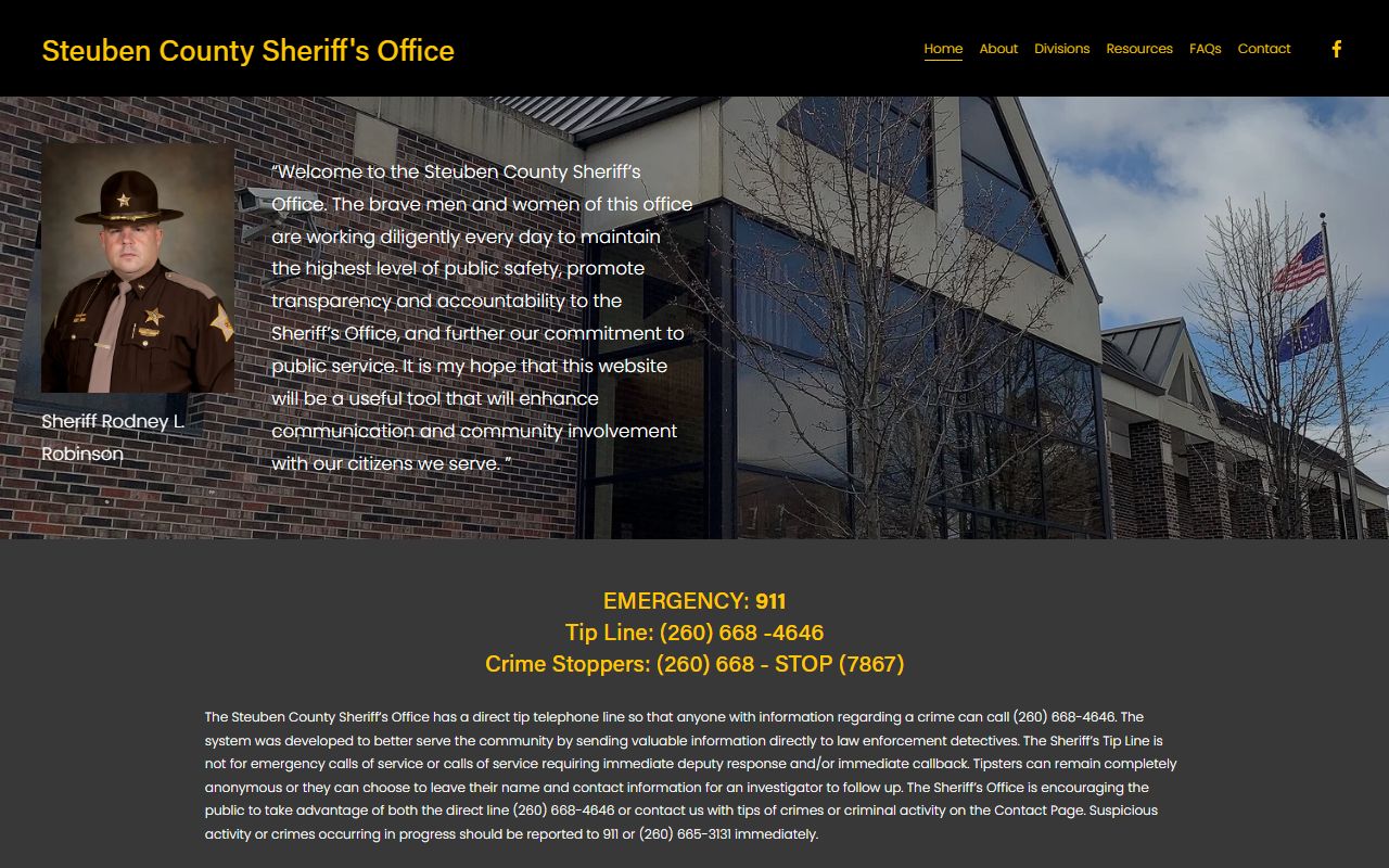 steuben county sheriff office website recent bookings search